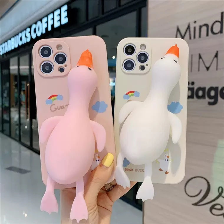 3D Cartoon Duck Squeezy Quack Stress Release Decor Case