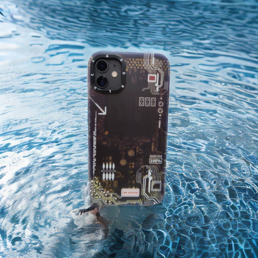 Techno Art AI Future Electric Circuit Retro IMD Chip Digital Mother Board Holographic Cover