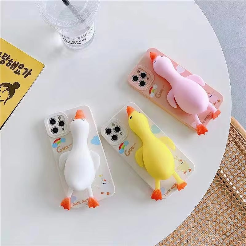 3D Cartoon Duck Squeezy Quack Stress Release Decor Case