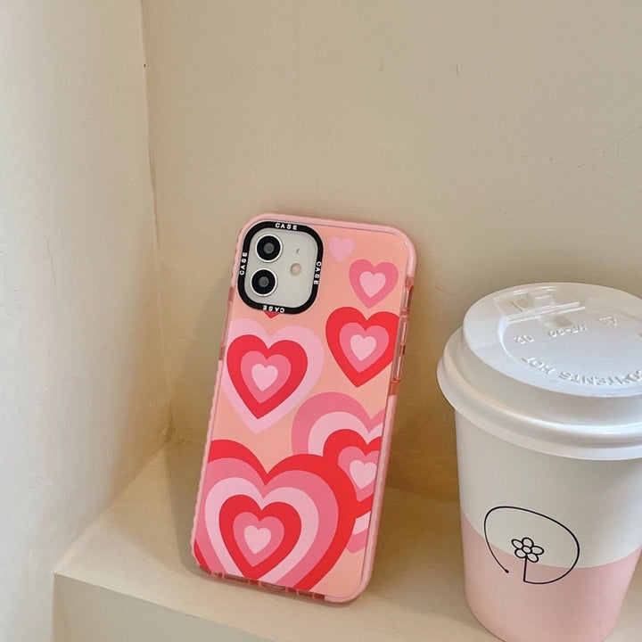 Heart Pink Love Impact Design Hearts Pattern Aesthetic Case