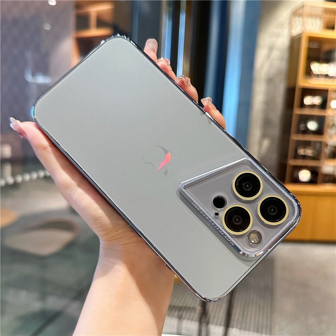 Nano Prismatic Lens Frosted Fibre Glass Porshe Phone with Camera Case