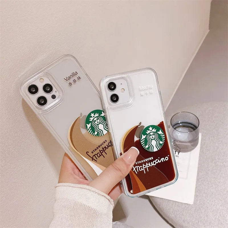 Starbuck Coffee Lover Floating Liquid Design Case