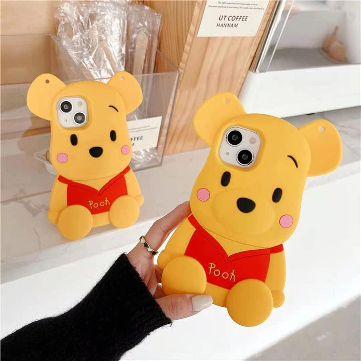 3D Cartoon Winnie the Pooh Bear Oversized Cute Case