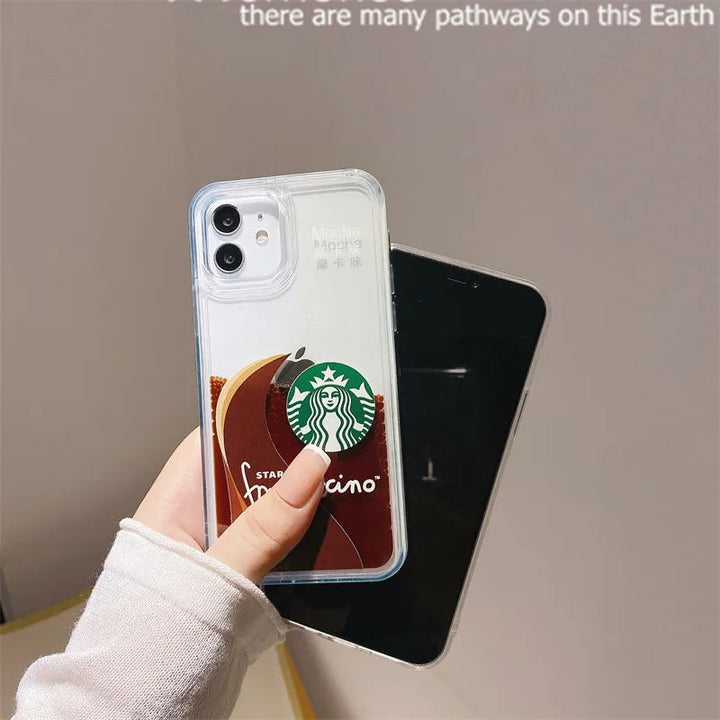 Starbuck Coffee Lover Floating Liquid Design Case