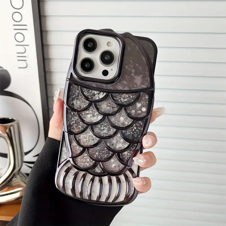 3D Mermaid Glitter Chubby Luxury Fat Fish Case
