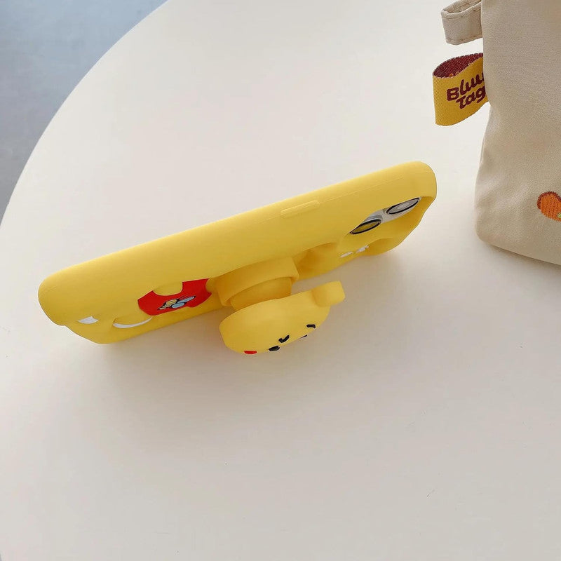 3D Cartoon Bear Pooh Winnie The POOH Bee Animal Back Case with Holder