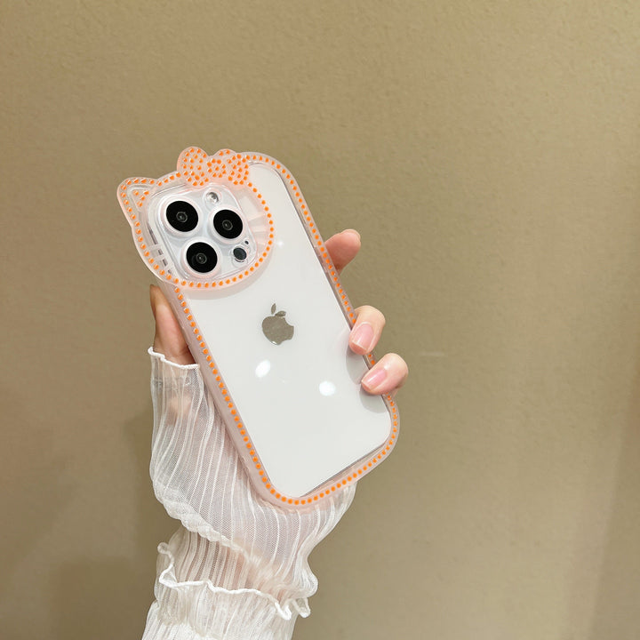 Neon Radium Night Glow Hello Kitty Colorful Transparent With Bow Case