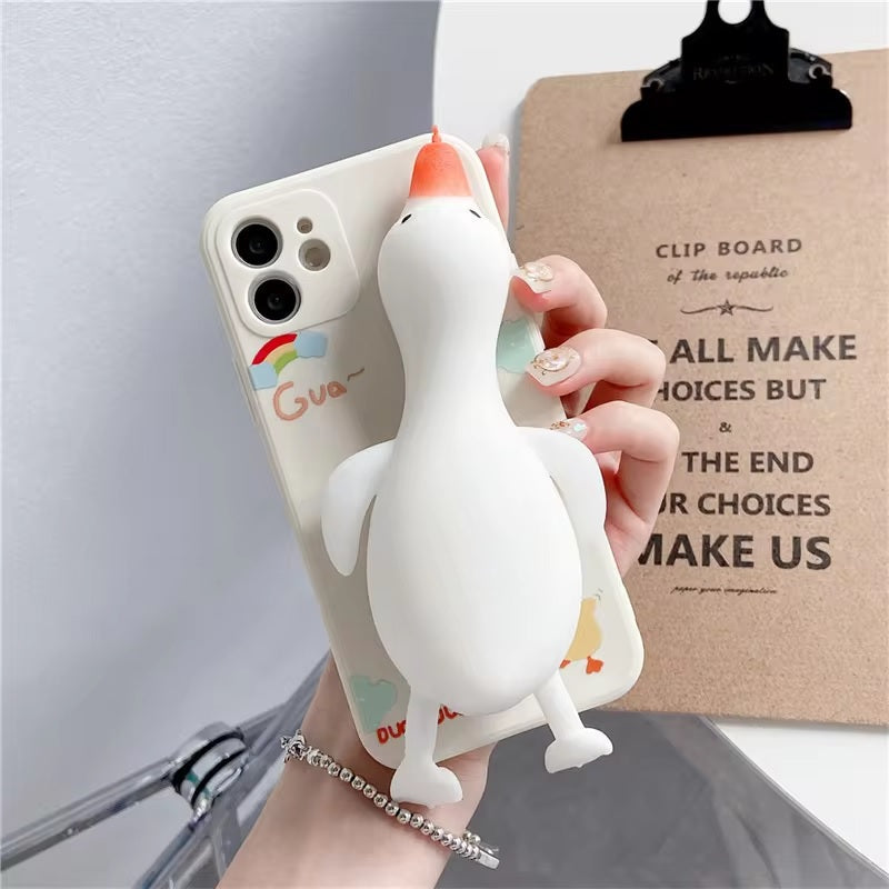 3D Cartoon Duck Squeezy Quack Stress Release Decor Case