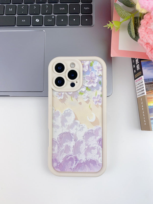 Flowers Pattern Hot 3D Pastel Oil Painting Cute Print Design Aesthetic Cover