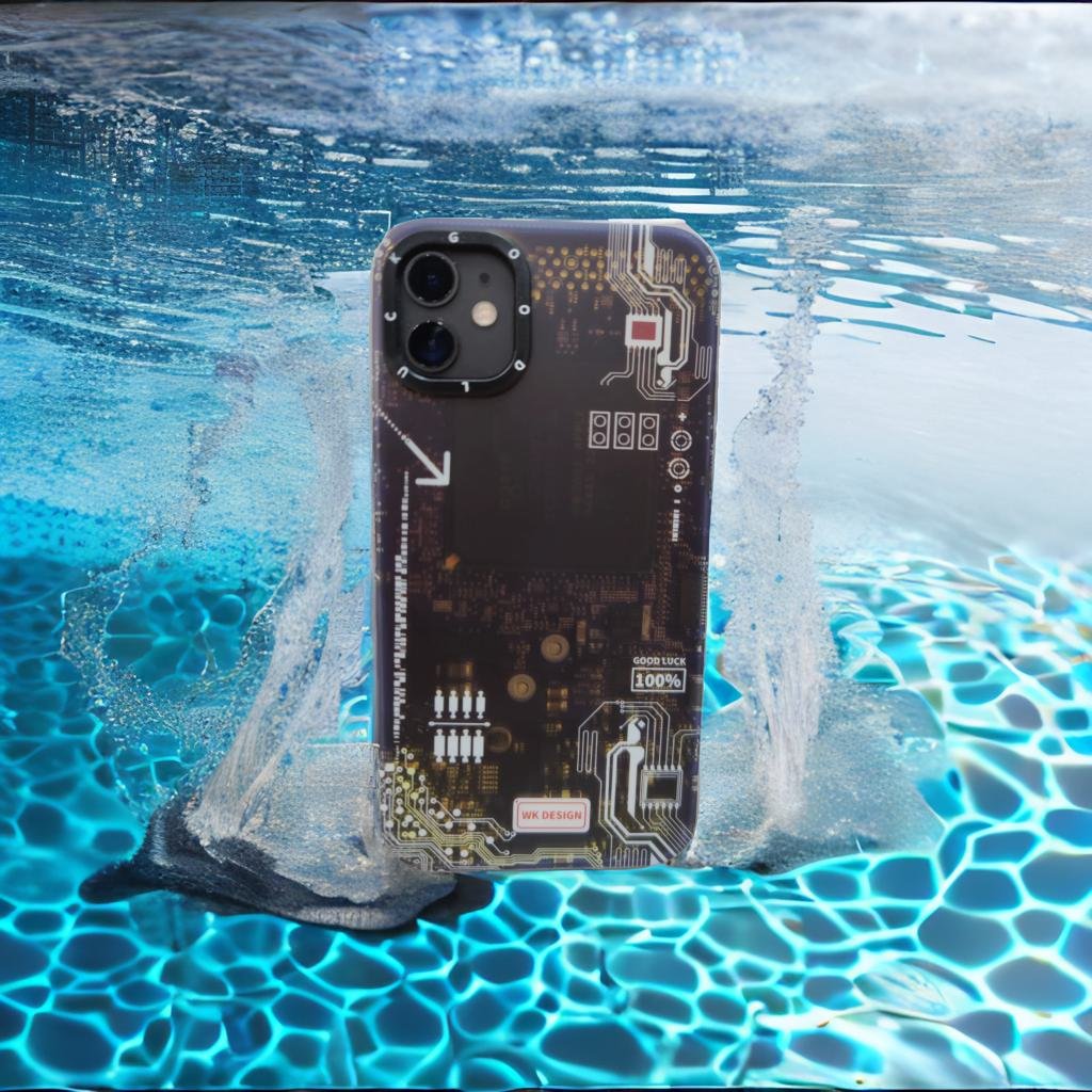 Techno Art AI Future Electric Circuit Retro IMD Chip Digital Mother Board Holographic Cover