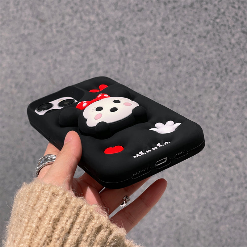 3D Cartoon Minnie Doll Grip Holder Pop Case