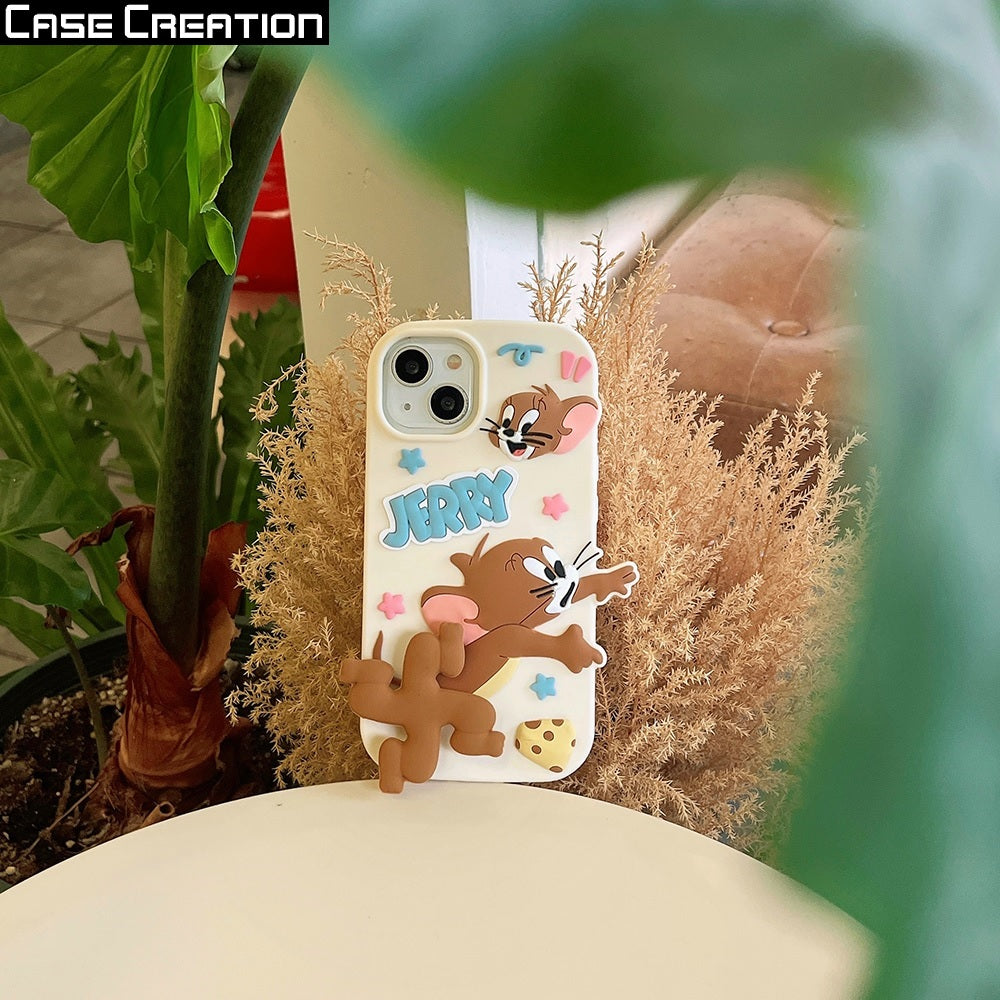 3D Cartoon Mouse Fidget Spinner Playing Game Running Case