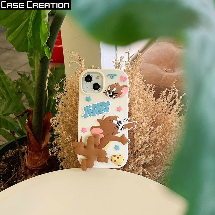 3D Cartoon Mouse Fidget Spinner Playing Game Running Case