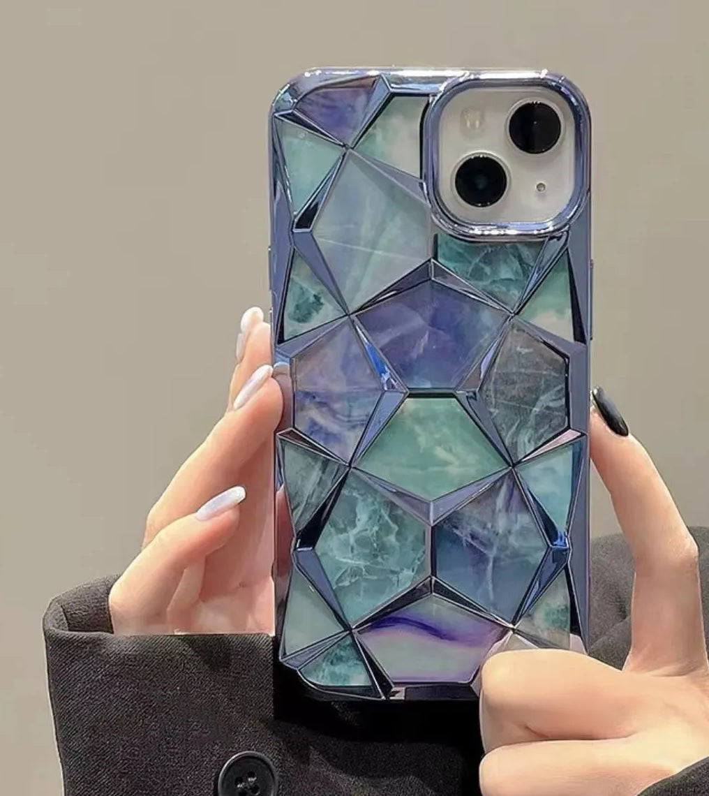 3D Diamond Glitter Bling Cube Gradient Sparkle Case