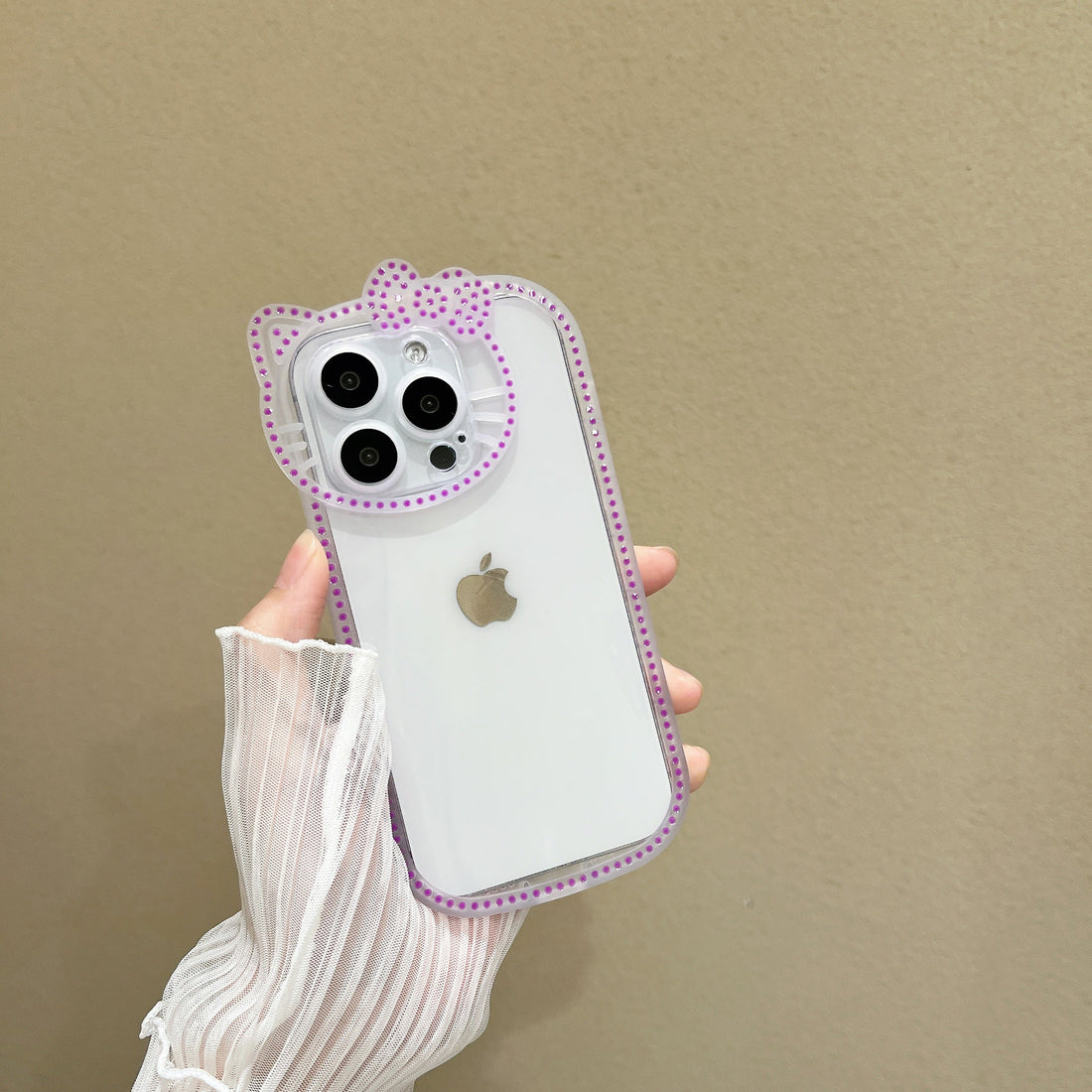 Neon Radium Night Glow Hello Kitty Colorful Transparent With Bow Case