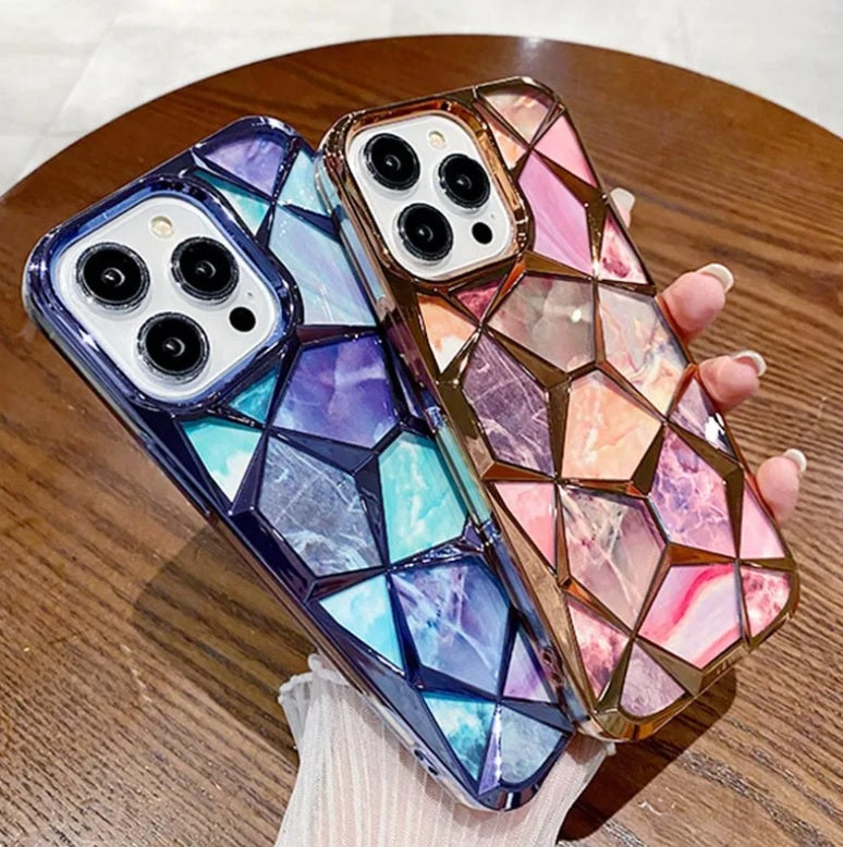 3D Diamond Glitter Bling Cube Gradient Sparkle Case