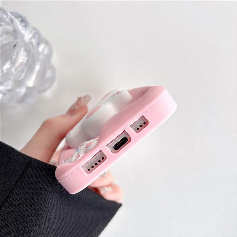 3D Cartoon Money Bunny Rabbit Cute Case with Holder