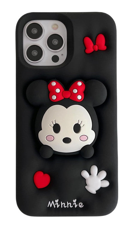 3D Cartoon Minnie Doll Grip Holder Pop Case