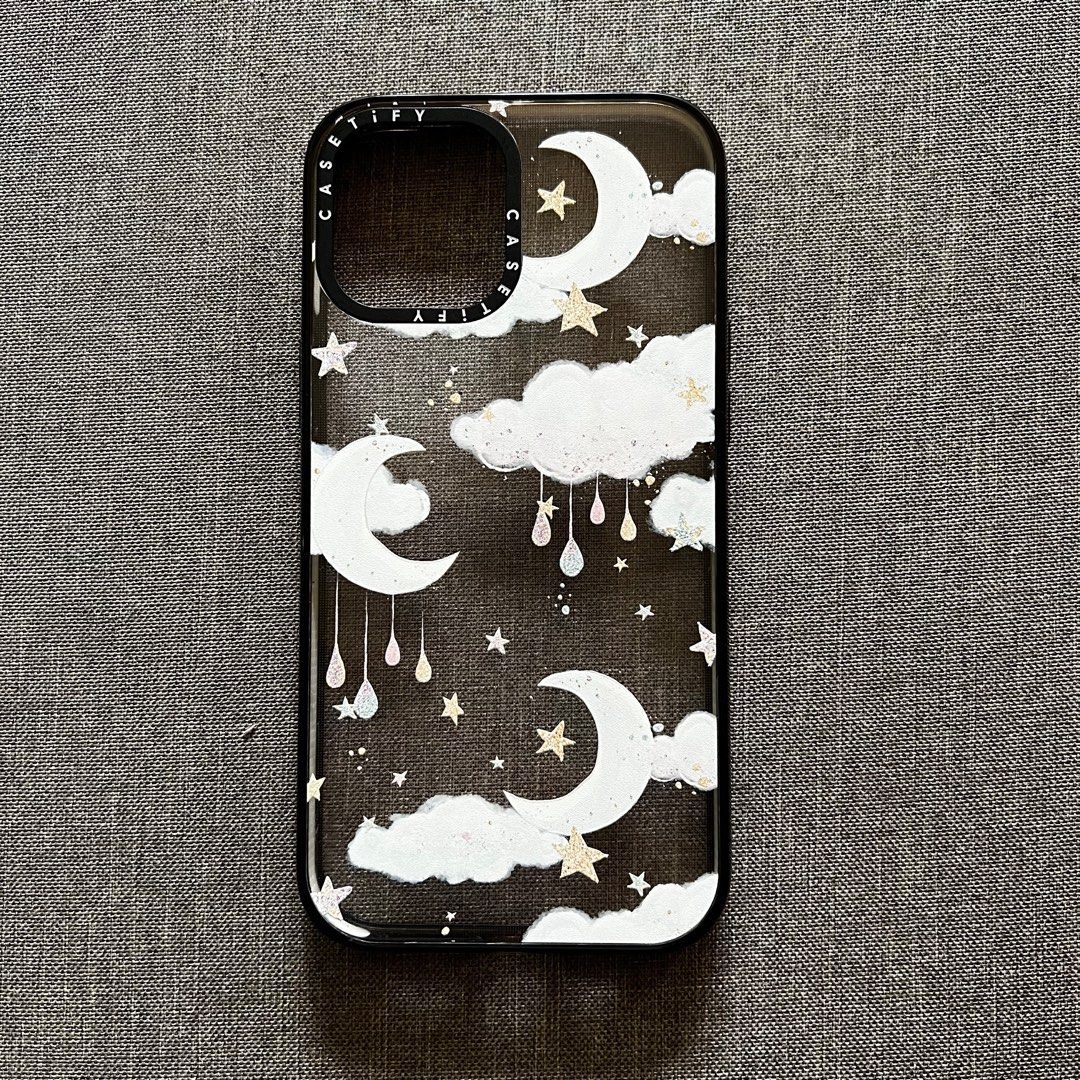 Moon Candy Cotton Impact Design Clouds Pattern Cute Aesthetic Case