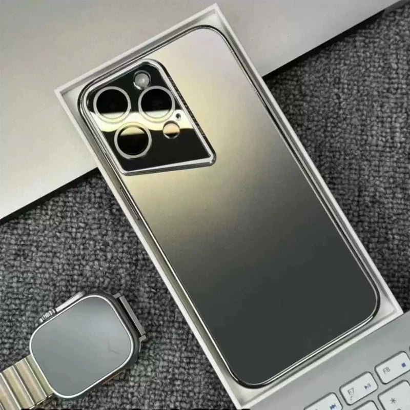 Nano Prismatic Lens Frosted Fibre Glass Porshe Phone with Camera Case