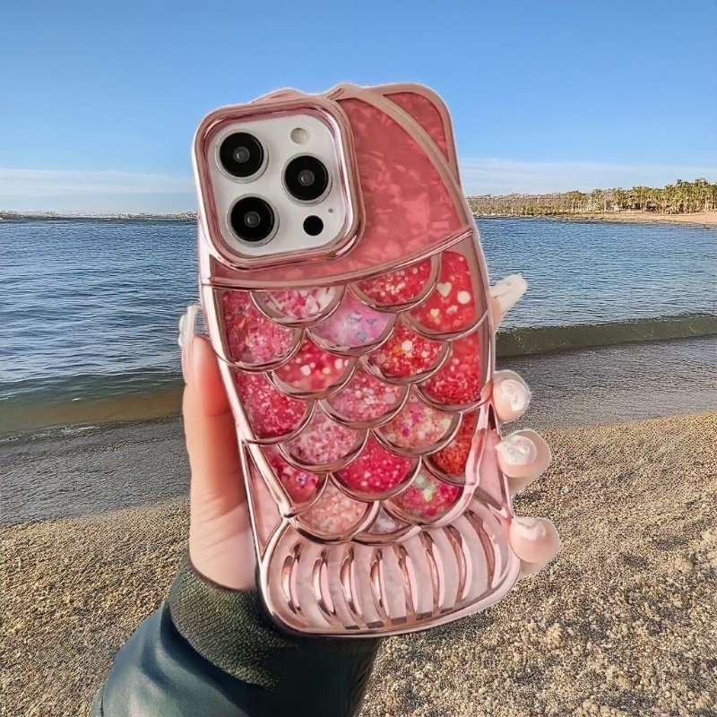 3D Mermaid Glitter Chubby Luxury Fat Fish Case