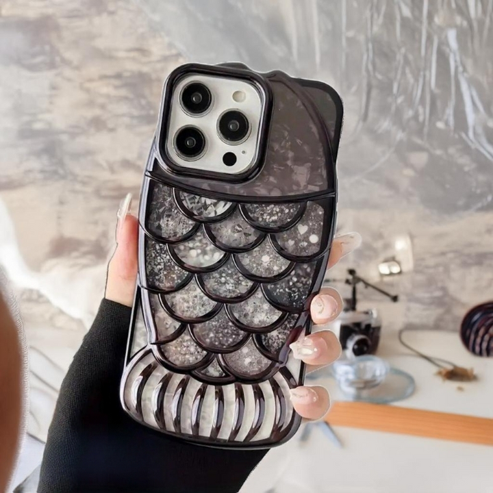 3D Mermaid Glitter Chubby Luxury Fat Fish Case