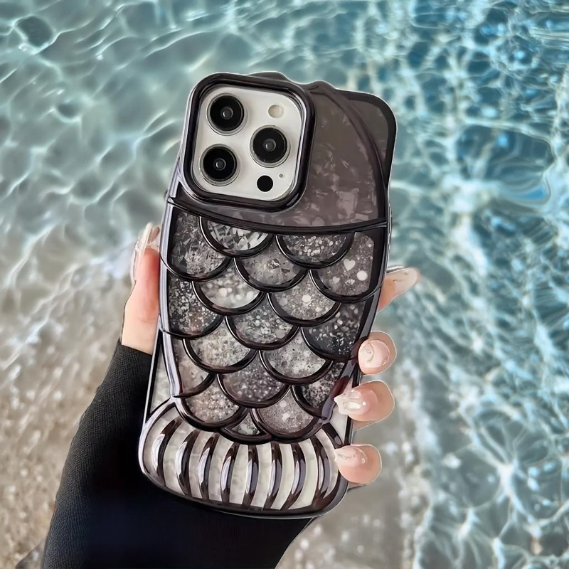 3D Mermaid Glitter Chubby Luxury Fat Fish Case