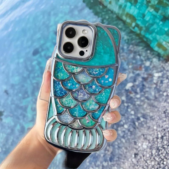 3D Mermaid Glitter Chubby Luxury Fat Fish Case