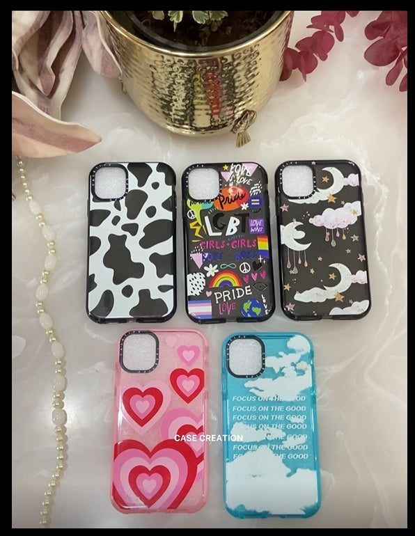 Moon Candy Cotton Impact Design Clouds Pattern Cute Aesthetic Case