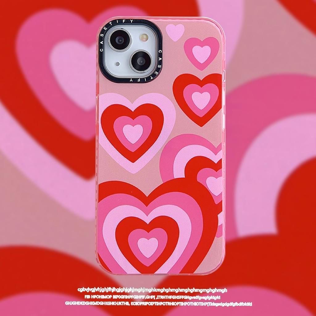 Heart Pink Love Impact Design Hearts Pattern Aesthetic Case