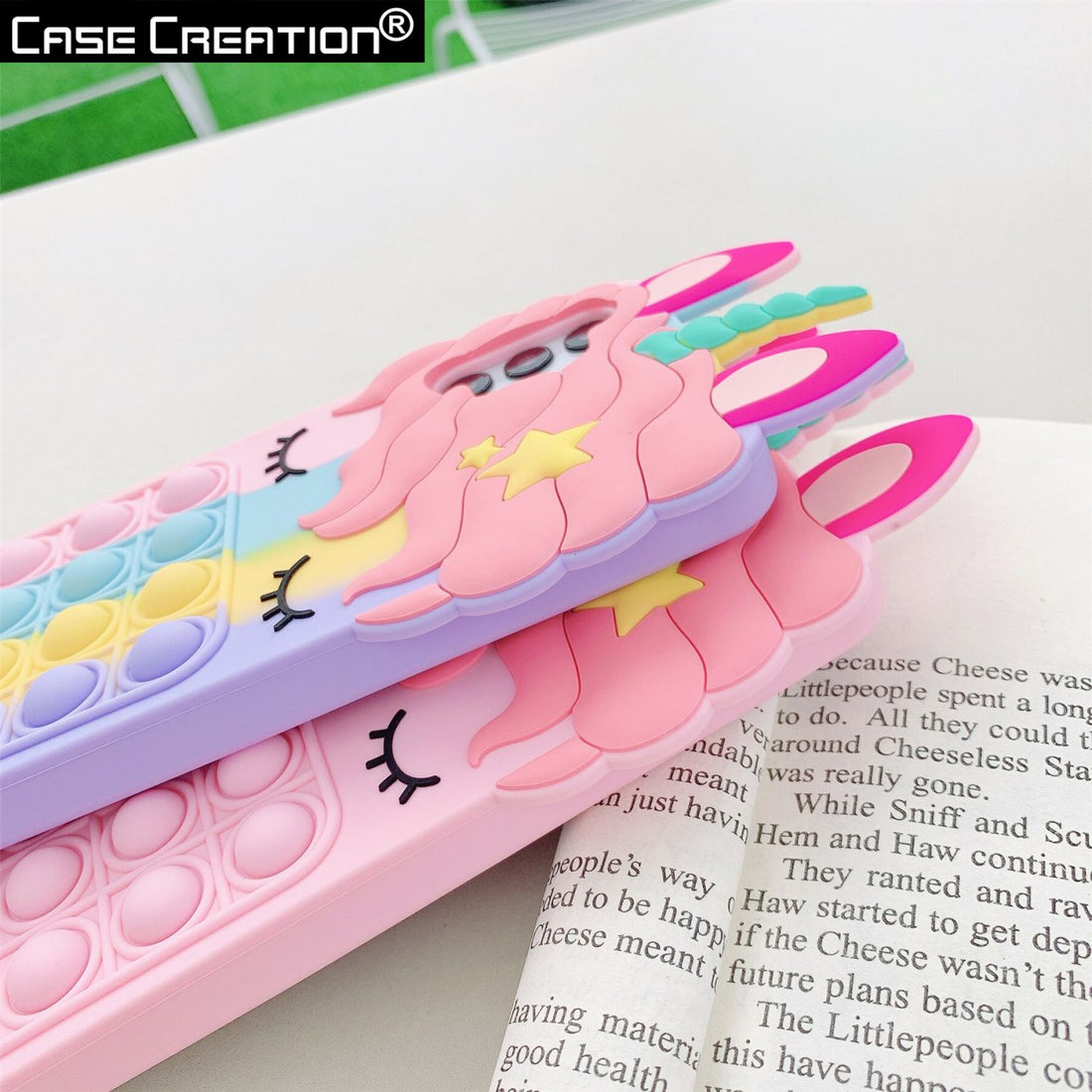 Push Pop Unicorn Bubble Fidget Toys Game Stress Relief case