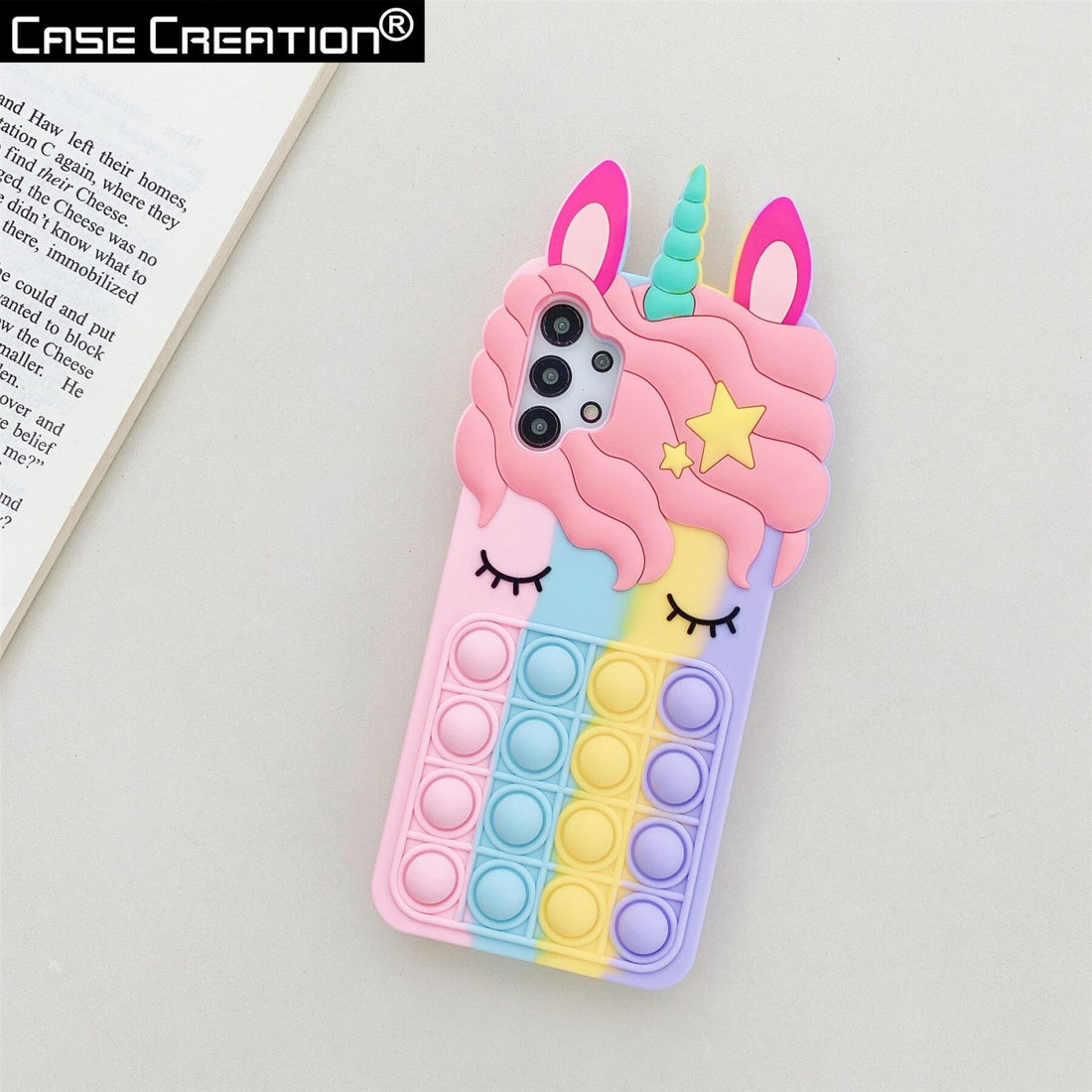 Push Pop Unicorn Bubble Fidget Toys Game Stress Relief case