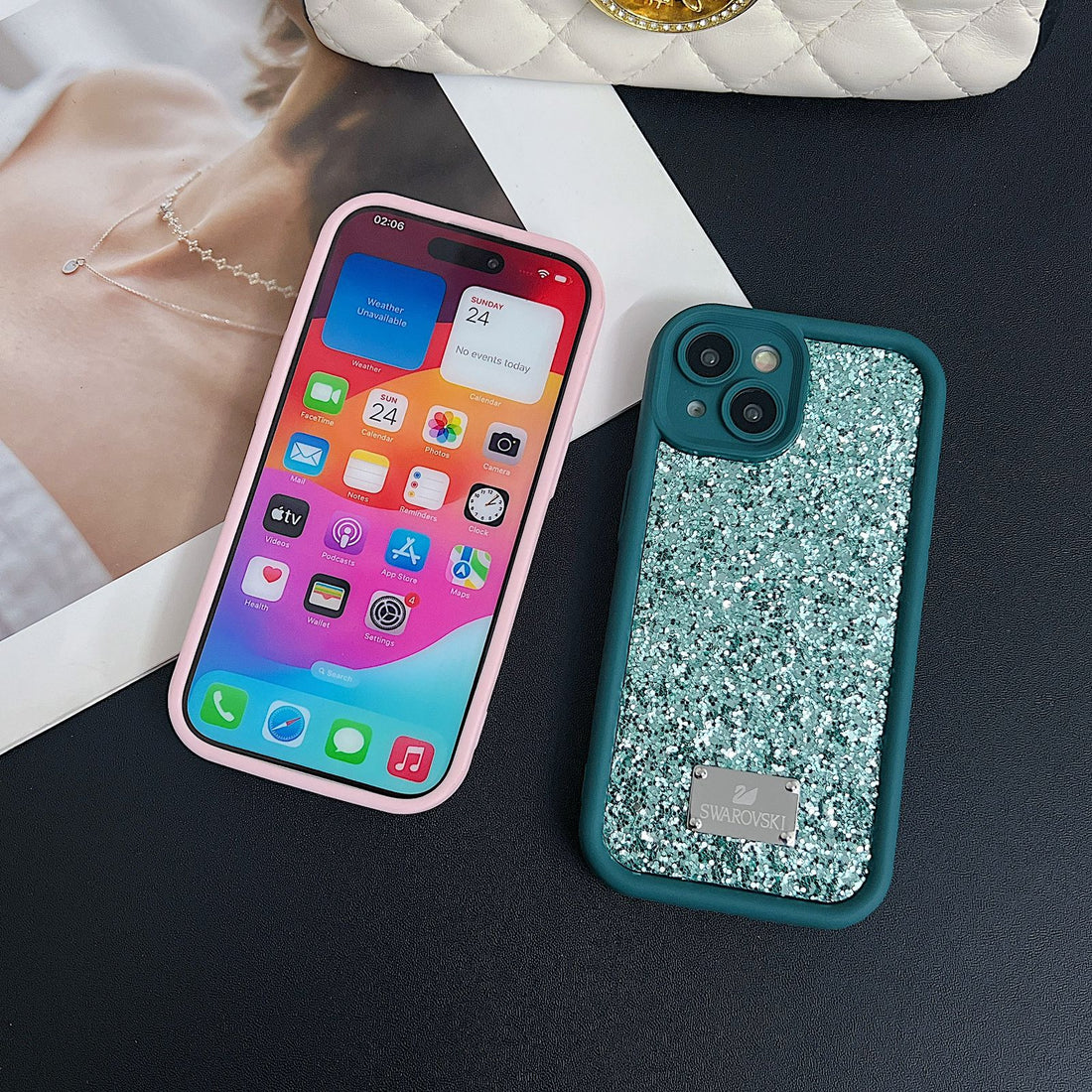 Diamond Glitter Sparkle Bling Crystalline Luxury Gem Stone Case