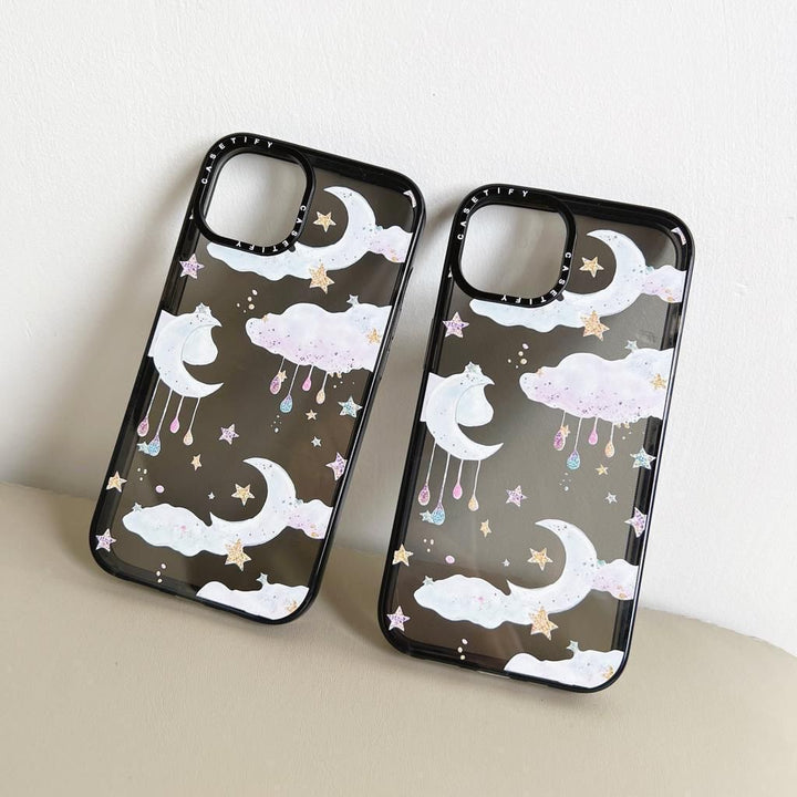 Moon Candy Cotton Impact Design Clouds Pattern Cute Aesthetic Case