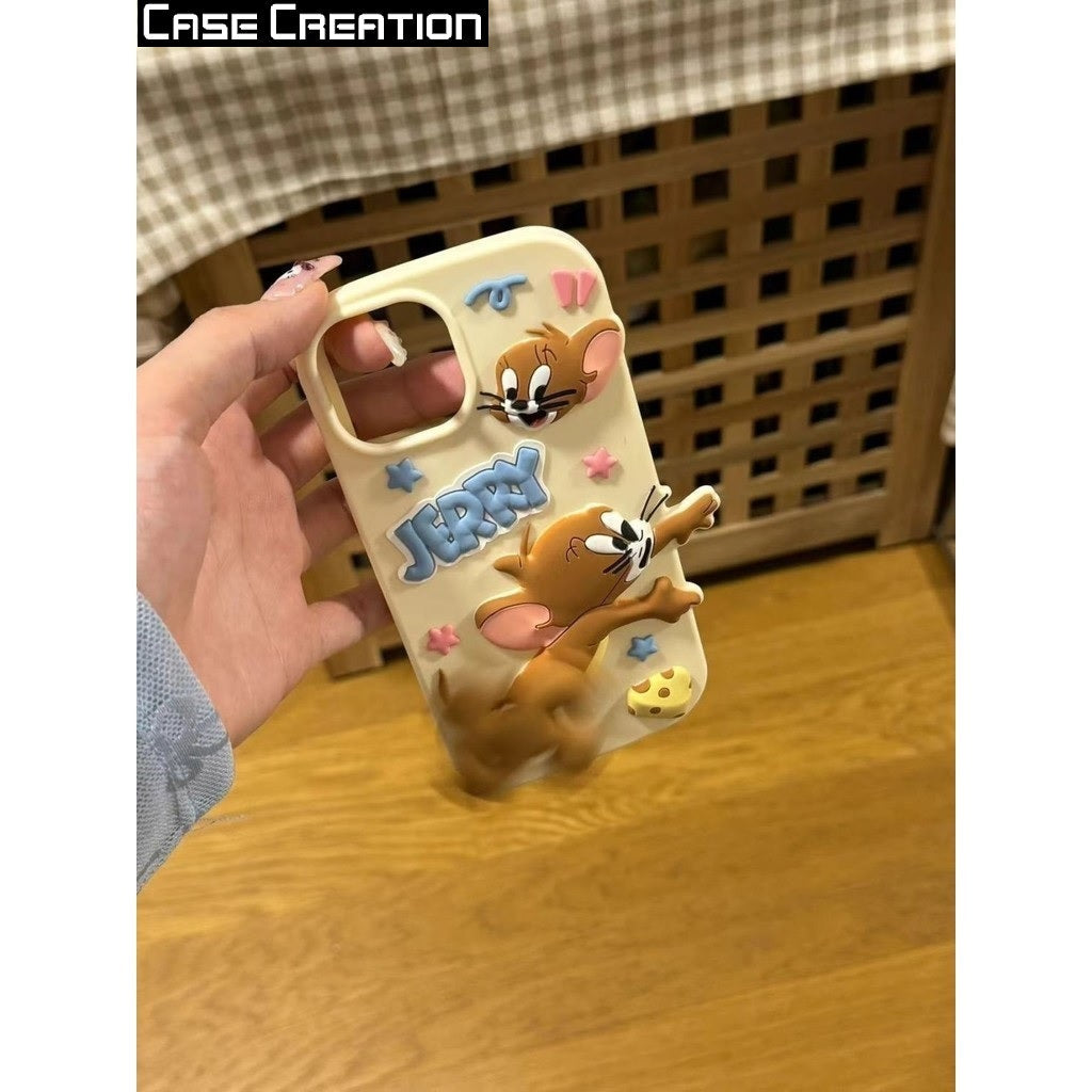 3D Cartoon Mouse Fidget Spinner Playing Game Running Case