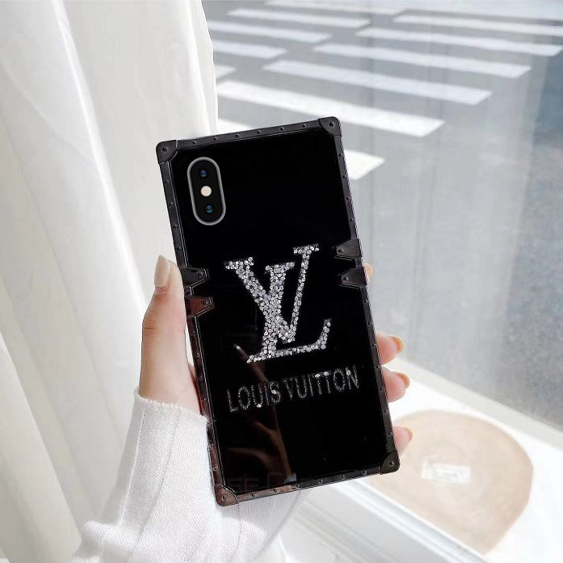 3D Diamond Mirror Square Shape Sparkle Glitter Phone Case