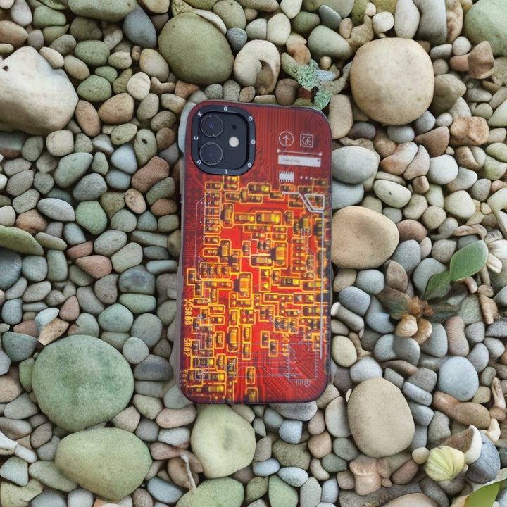 Techno Art AI Future Electric Circuit Retro IMD Chip Digital Mother Board Holographic Cover