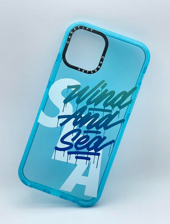 Light Baby Blue Wind and Sea Beach Water Lovers Translucent Bumper Case