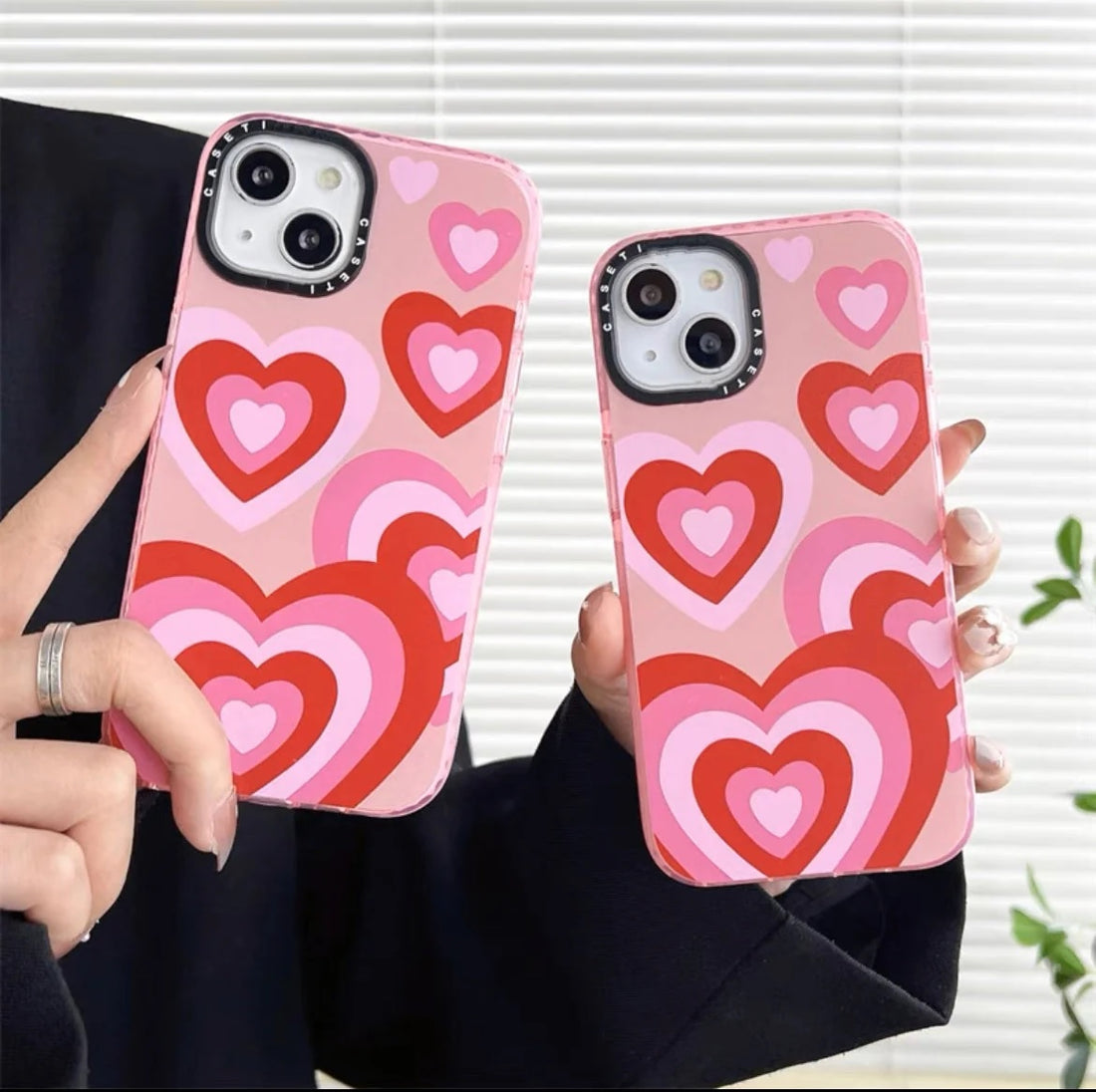 Heart Pink Love Impact Design Hearts Pattern Aesthetic Case