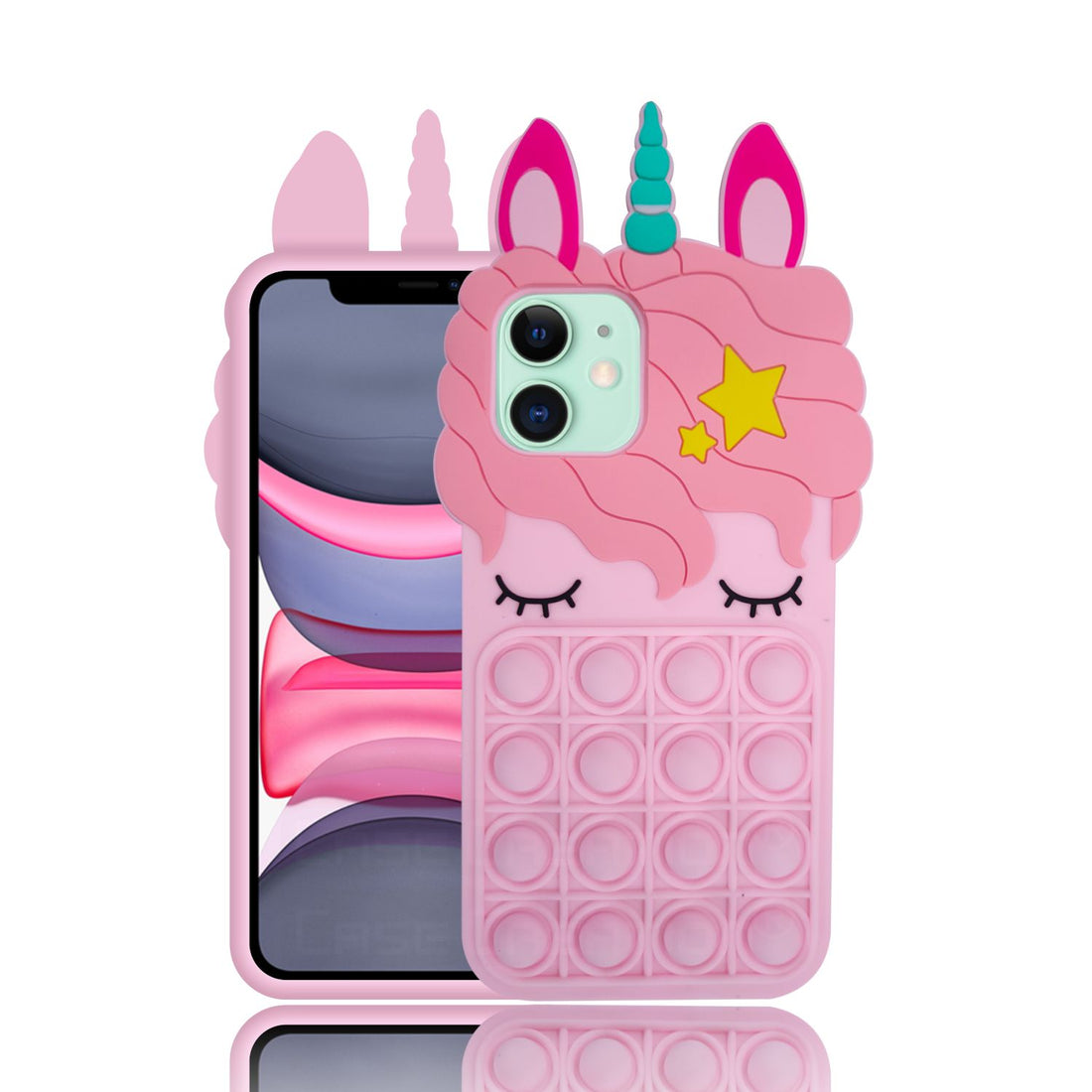 Push Pop Unicorn Bubble Fidget Toys Game Stress Relief case