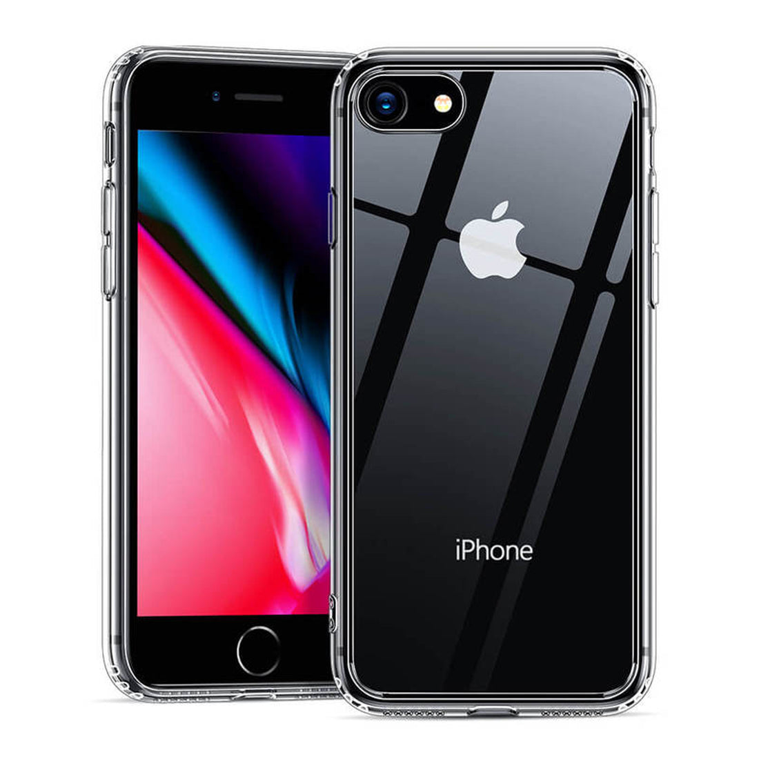 Hard Transparent Clear Strong TPU iPhone Case + Tough Polycarbonate Crystal HD Clear