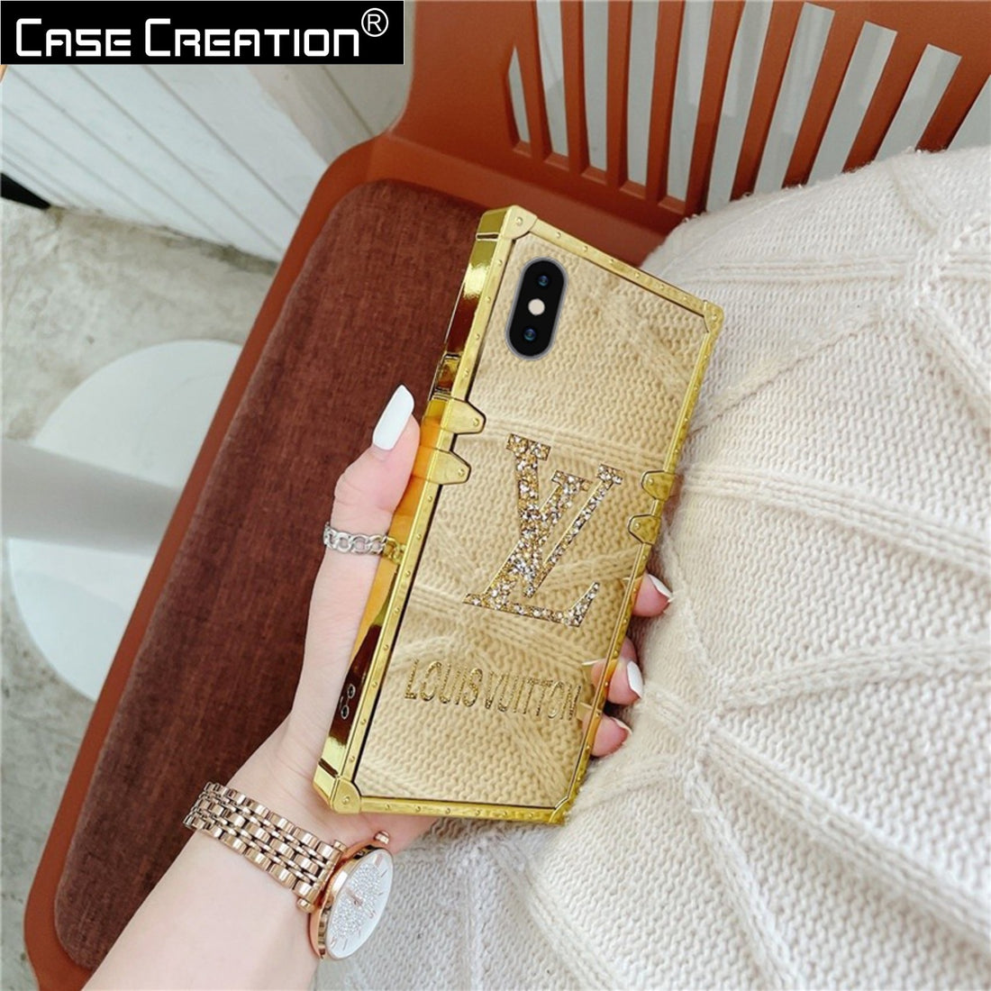 3D Diamond Mirror Square Shape Sparkle Glitter Phone Case