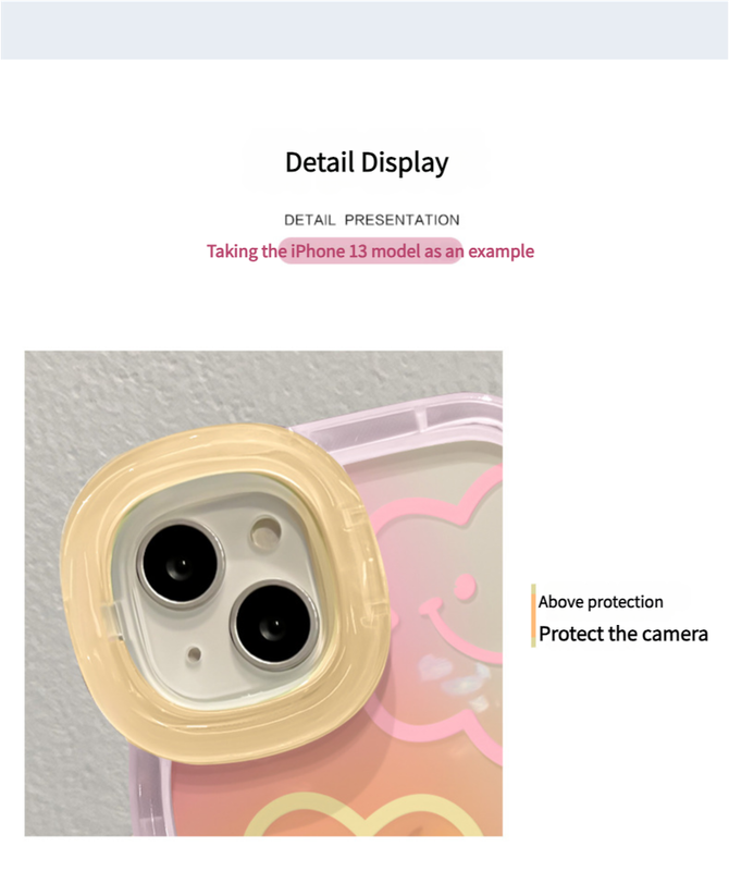 3D Cute Smiley Flower Cartoon Happy Smile Emoji Face Wave Curly Invisible Double Phone Stand Holder