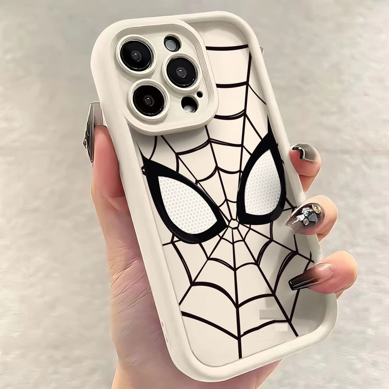 3D Spidey Face Mask Super Hero Movies Spider Man Cartoon Case | Love White Web
