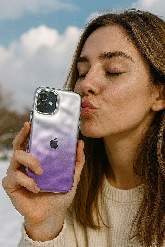 Ombre Holographic Shade Luxury Rainbow Gradient Lens Metallic Sparkly Cute Women Girl Protective Cover