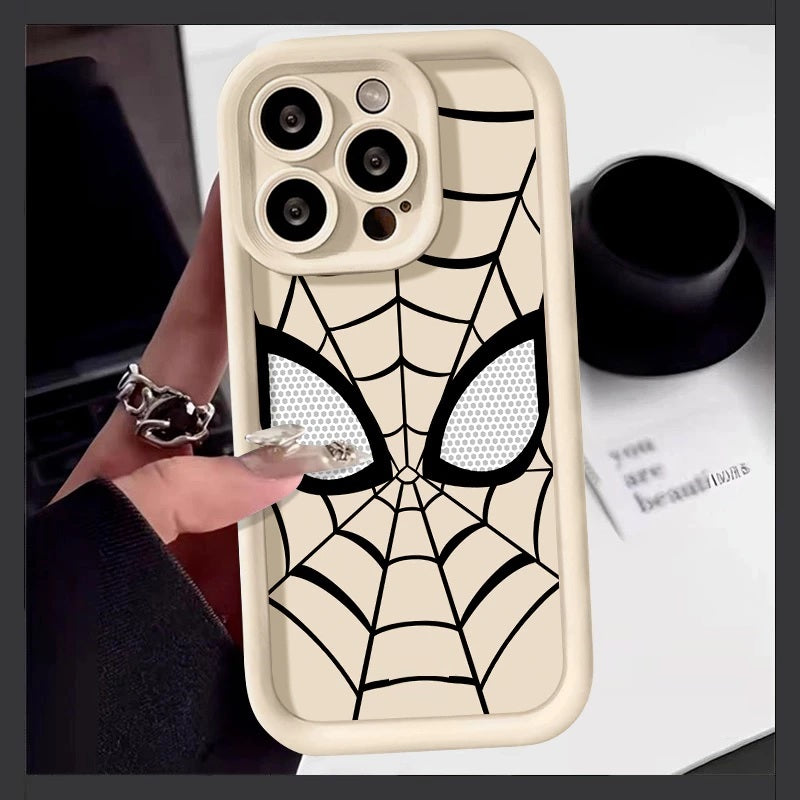 3D Spidey Face Mask Super Hero Movies Spider Man Cartoon Case | Love White Web