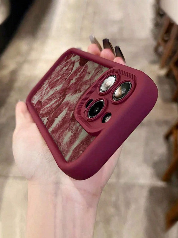 3D Hot Sexy Red Lips Retro Embossed Kiss| Love Red