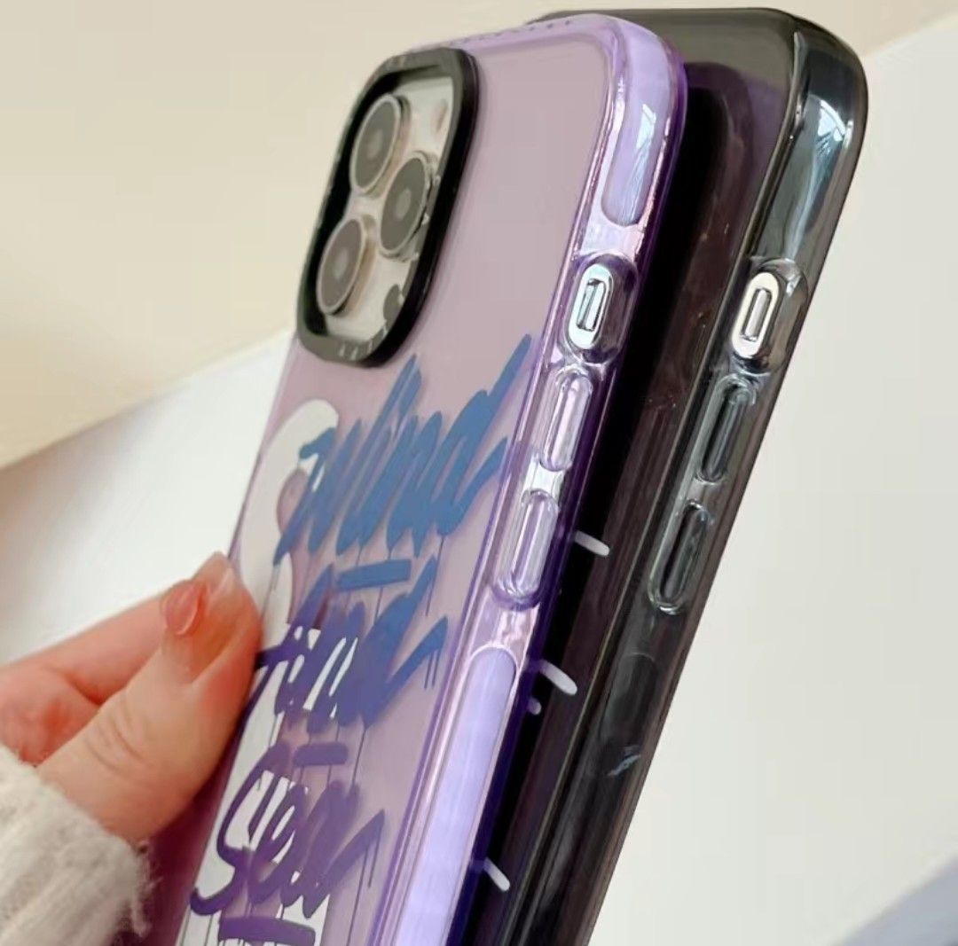 Neon Red Wind and Sea Beach Water Lovers Translucent Bumper Case