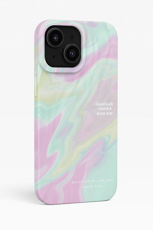 3D Premium Rainbow Pastel Swirl Design Luxury Texture Trendy Retro Cute Colorful Artistic Wrinkle Case