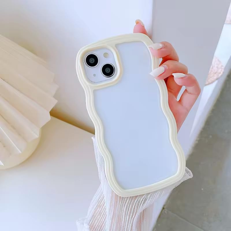 3D Curly Wave TPU Transparent Colorful Frame Bumper Case